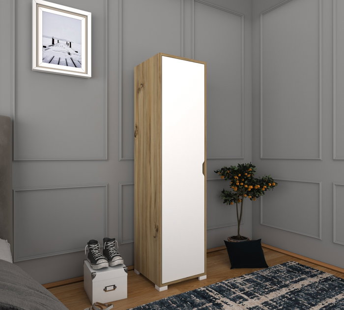 Hanah Home Armario 40 Cm 1600-014 Nogal claro y blanco Hanah Home Armario 40 Cm 1600-014 Nogal claro y blanco